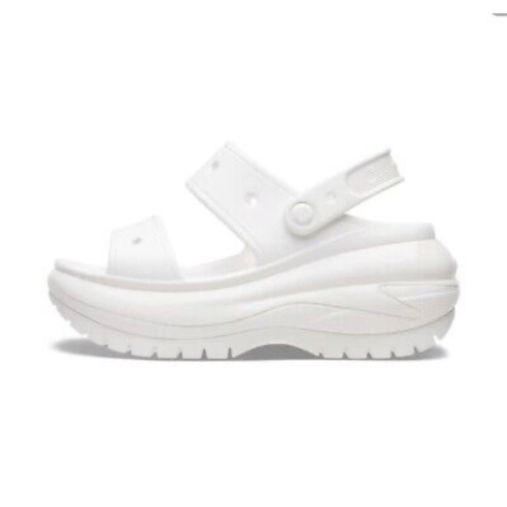 NEW!!! MEGA CRUSH WHITE CROCS SANDALS! Size 6 women’s!